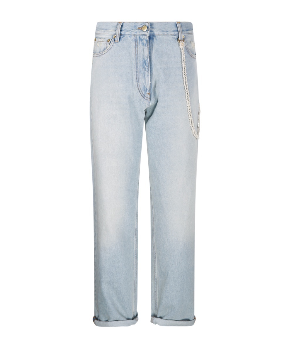 Darkpark Denim Trousers With Belt Loops In Gray