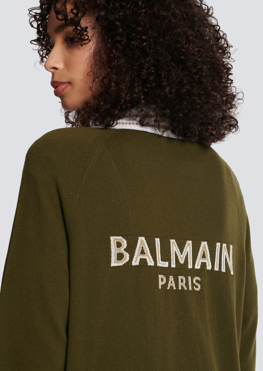 Balmain Button-front Knitted Cardigan In Brown
