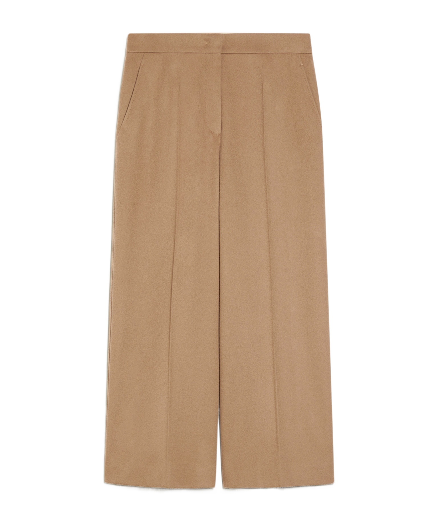 Max Mara Pleated Wool Casual Pants In Nude