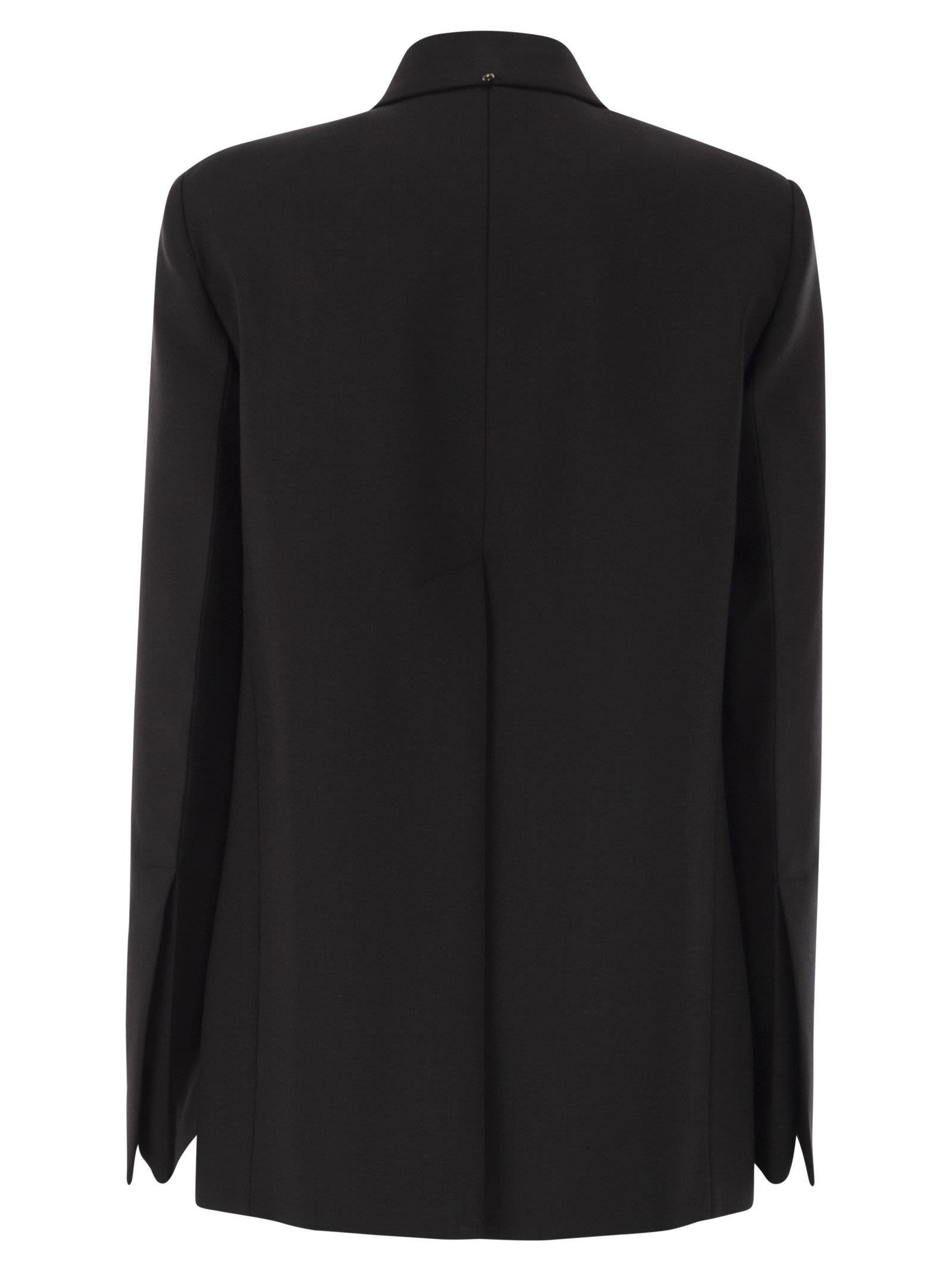 Sportmax Long-sleeved Suit Jacket In Black