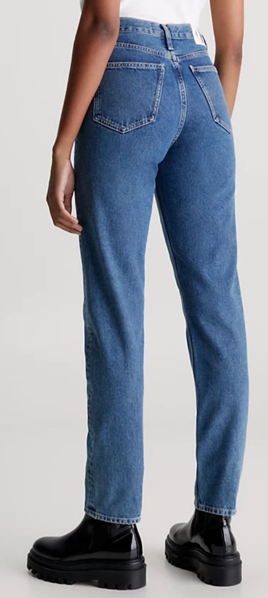 Calvin Klein Jeans Est.1978 Belt Ring Denim Trousers In Blue