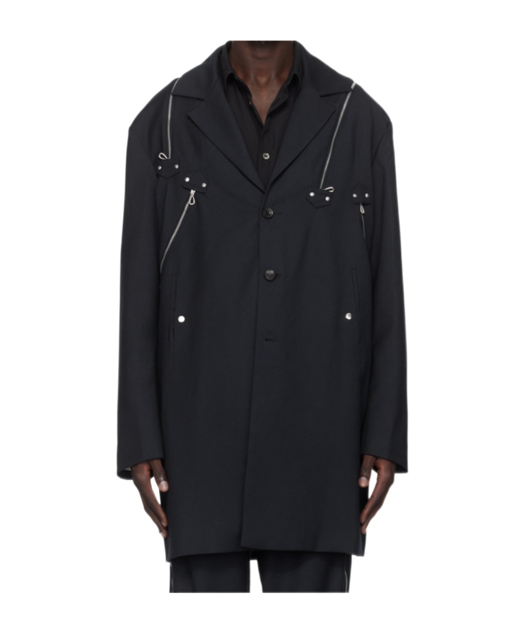 Kiko Kostadinov Long-sleeved Suit Coat In Black
