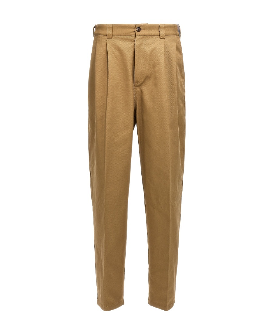 Maison Margiela X Pendleton Yoke-checked Trousers In Brown