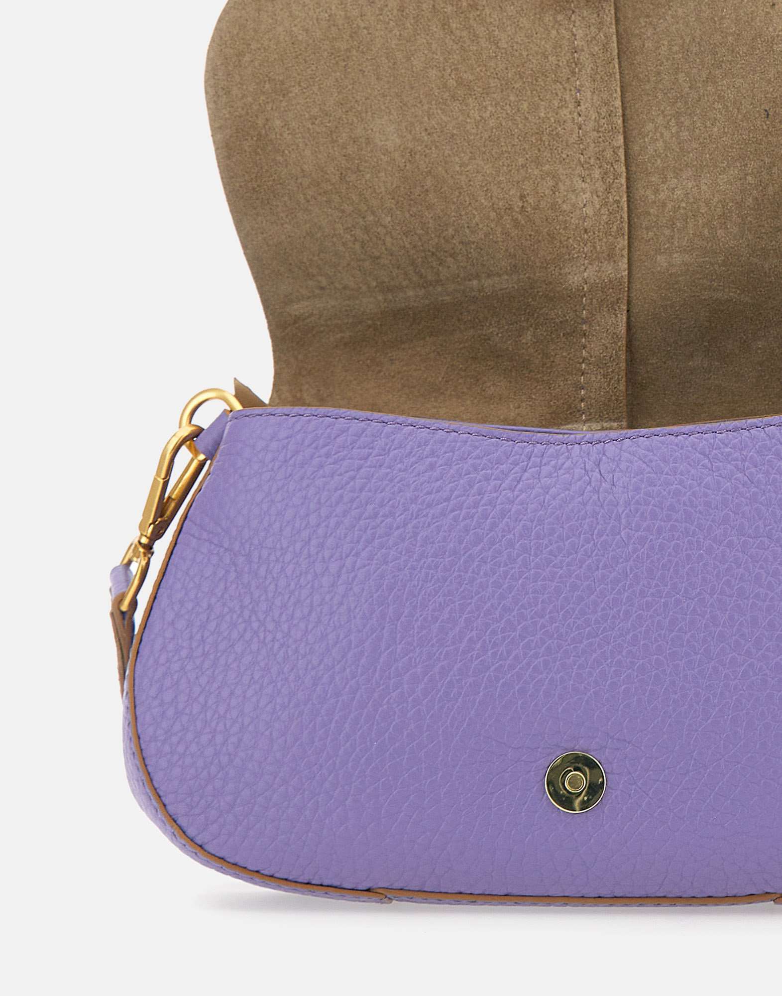 Gianni Chiarini Helena Round Foldover-top Shoulder Bag In Purple