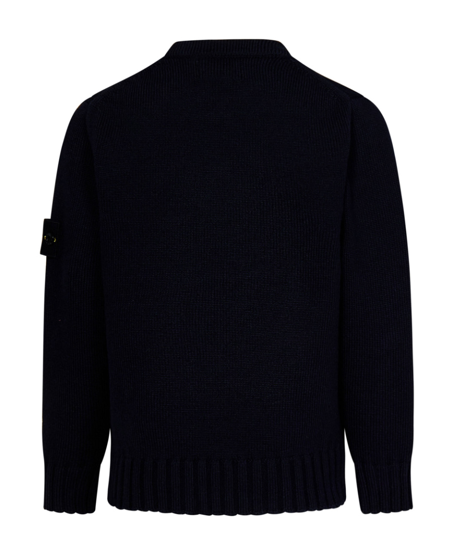 STONE ISLAND STONE ISLAND JUNIOR LOGO PATCH CREWNECK JUMPER