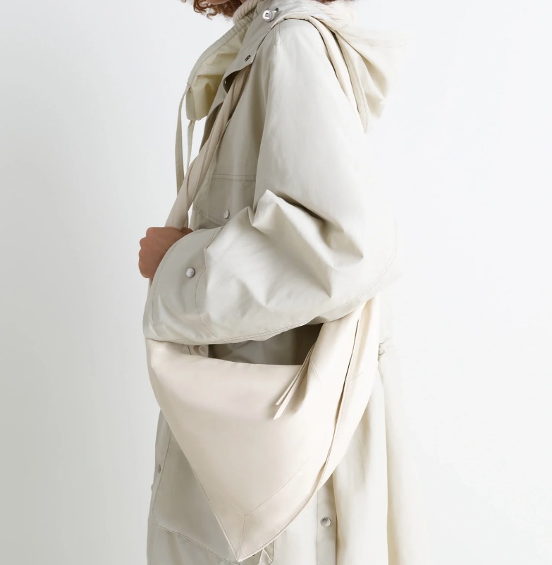 Lemaire Scarf Twisted-strap Leather Shoulder Bag In White