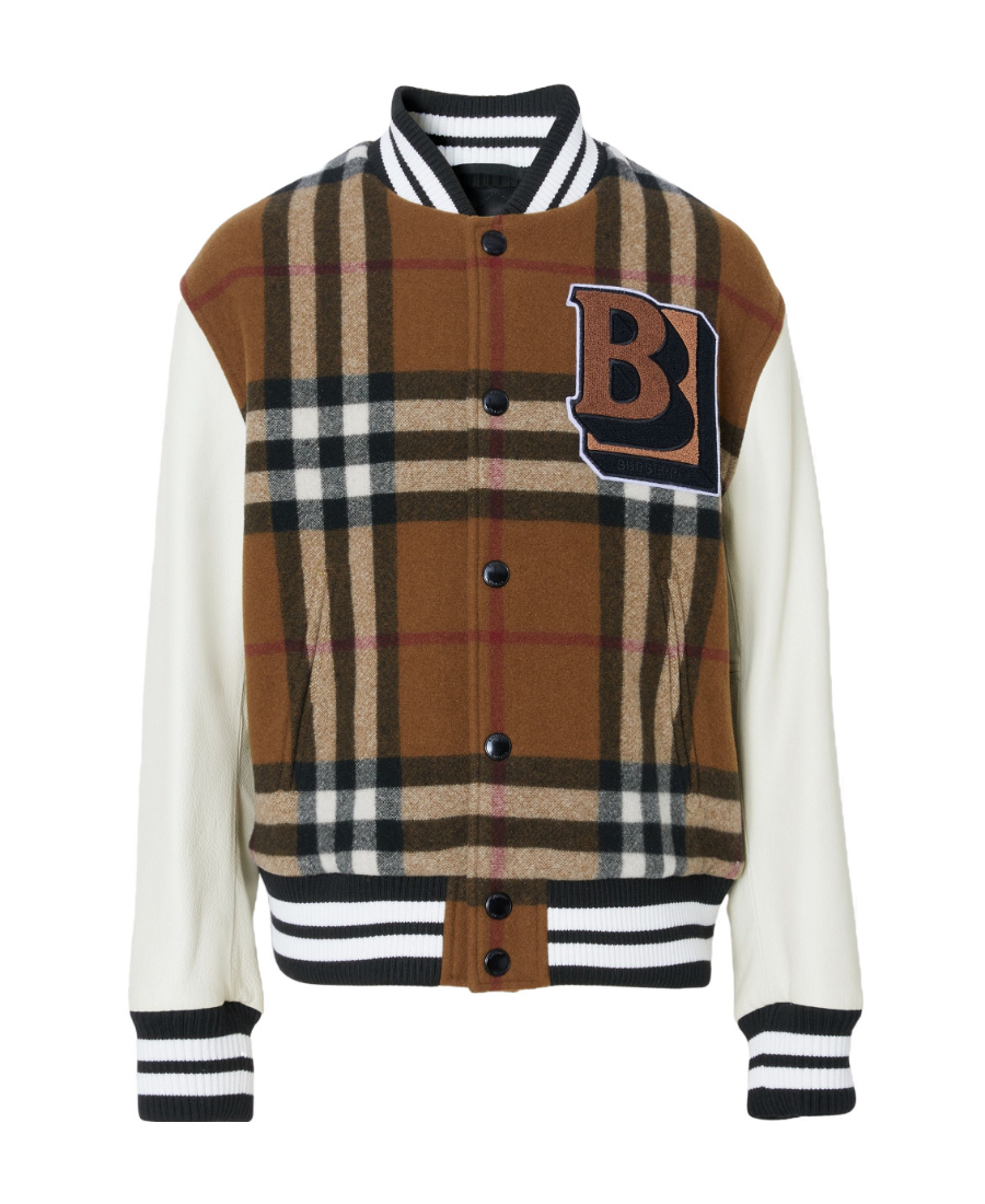 Burberry Vintage Check Bomber Jacket In Brown