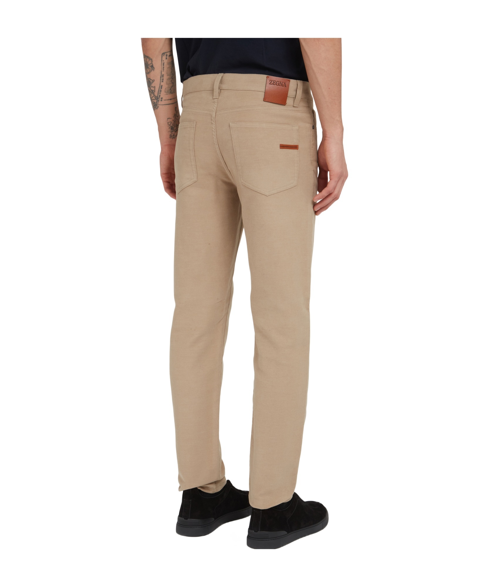 Zegna Belt-loop Casual Pants In Nude