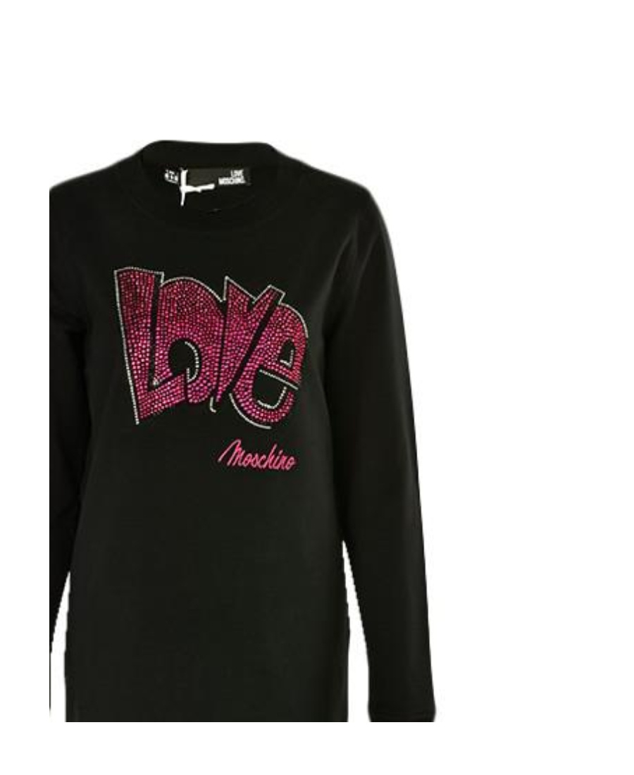 Moschino Logo Dress In Black