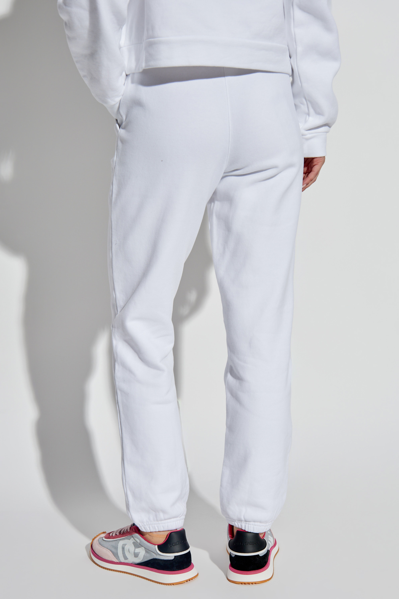 Dolce & Gabbana Logo-embroidered Track Pants In White