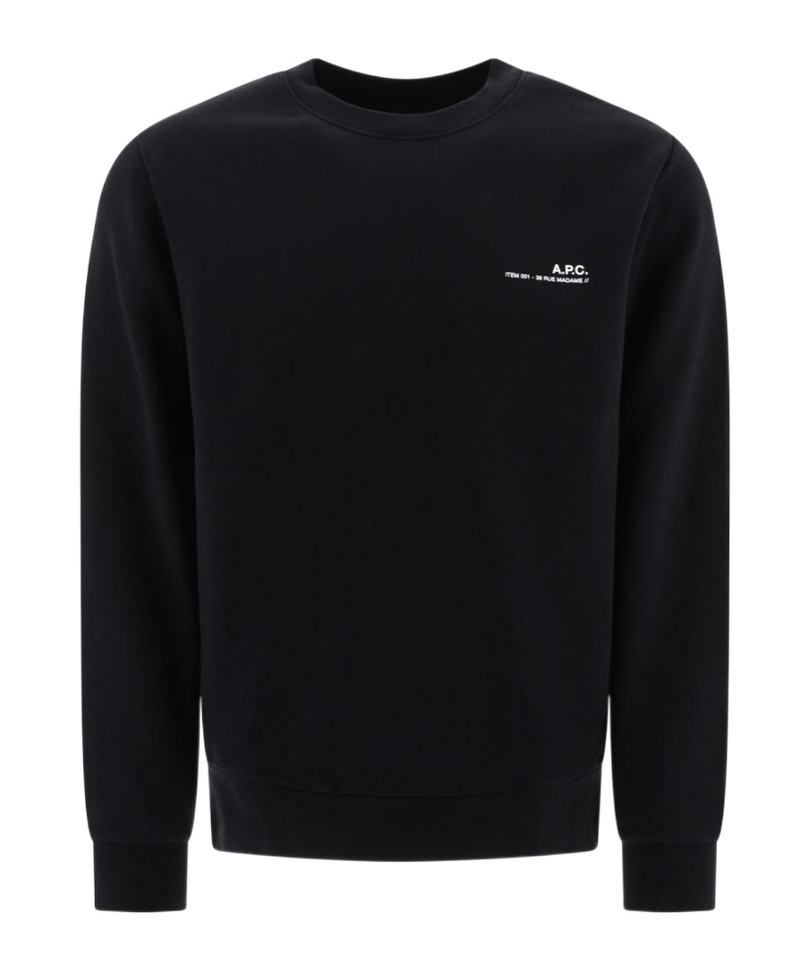 Apc Organic Cotton Sweatshirt With Minimalist Branding And Comfortable Fit In Black