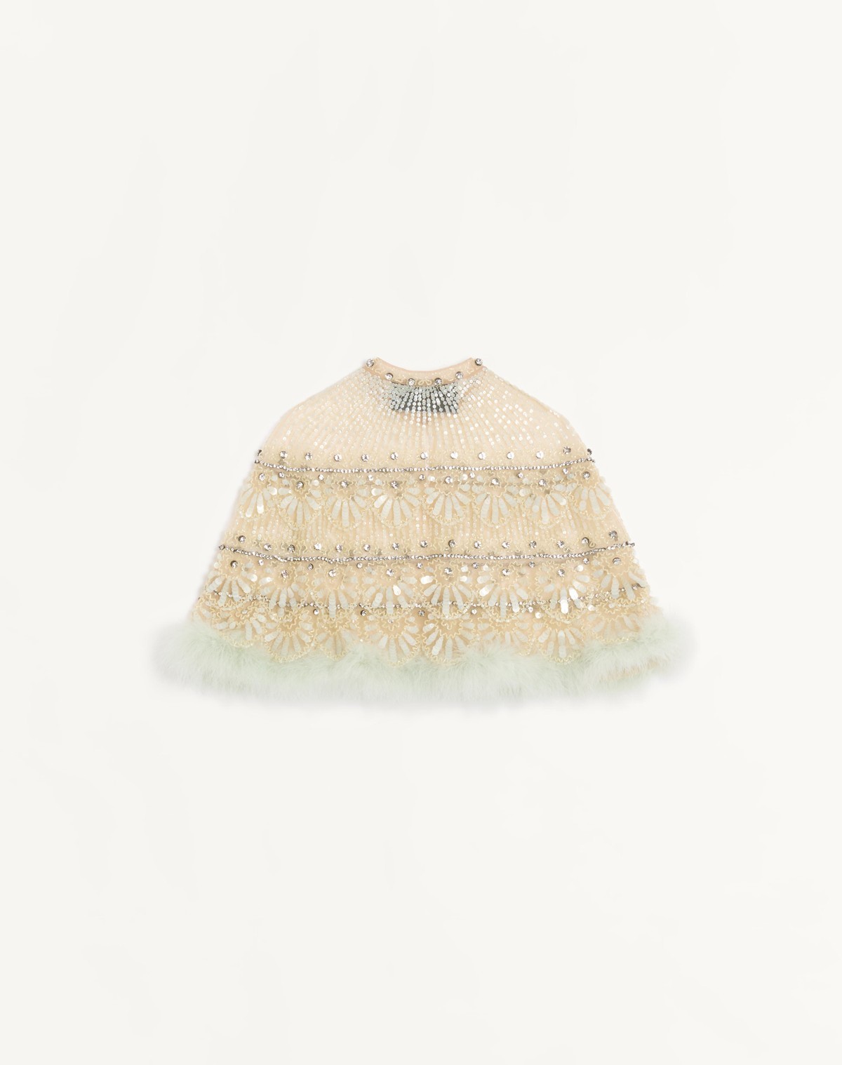 Valentino Embroidered Tulle Shawl In Multi