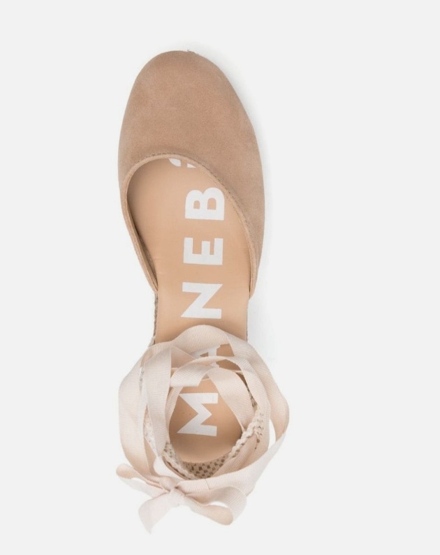 Manebi Hamptons 75mm Wedge Espadrilles In Nude