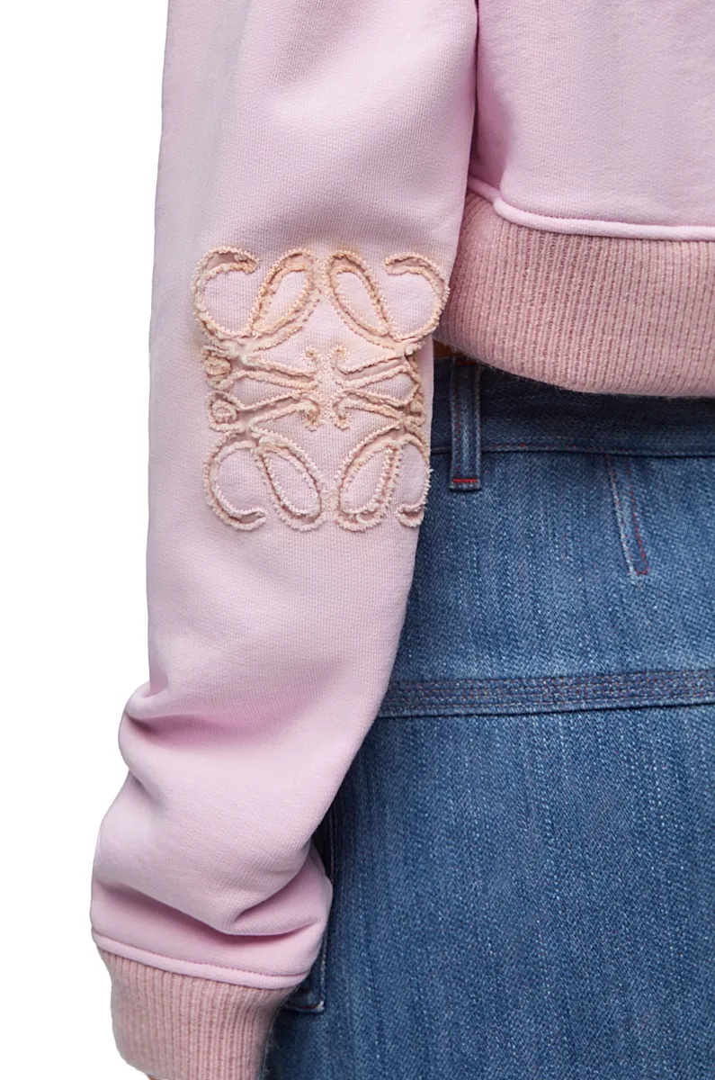 Loewe Long-sleeved Short-style Sweater In Purple
