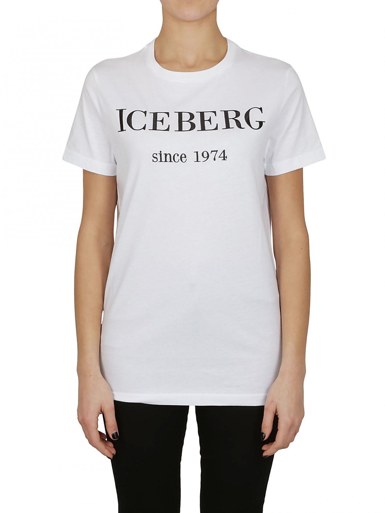 Iceberg Logo Printed Short Sleeved T-shirt In White