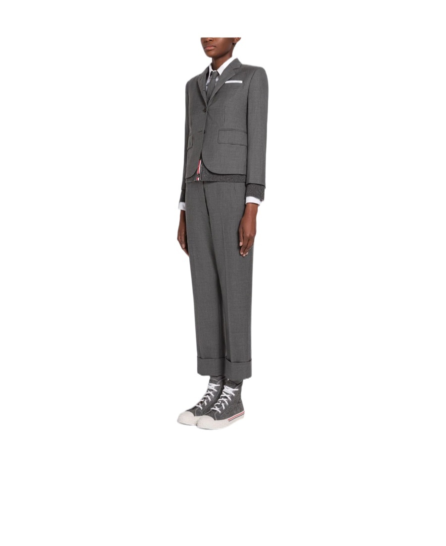 Thom Browne Collegiate High-top Sneakers In Gray