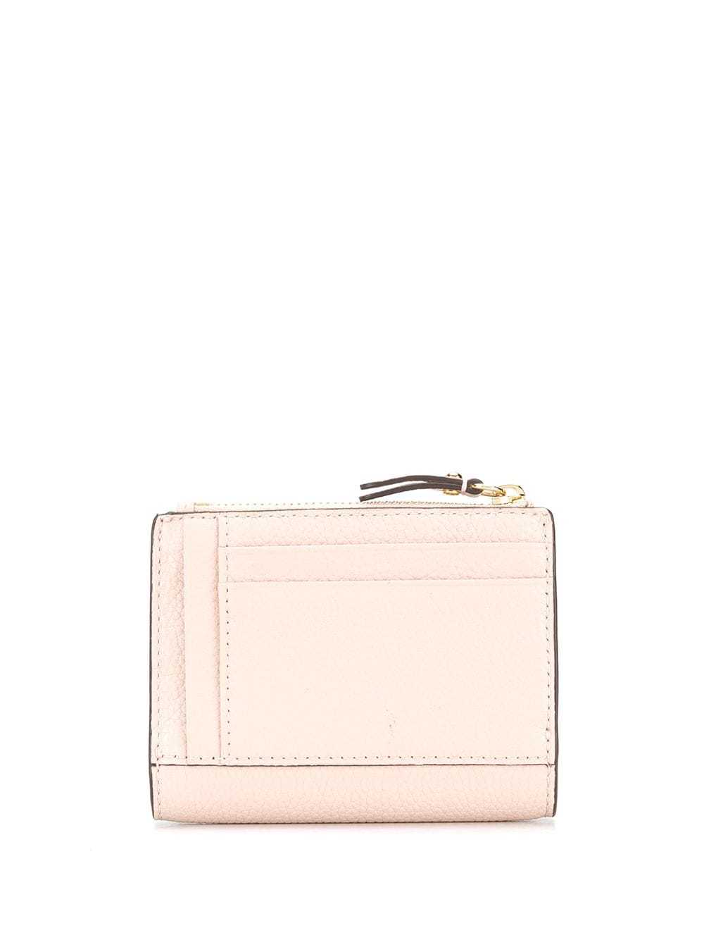 Michael Michael Kors Jet Set Pebbled-effect Wallet In Pink