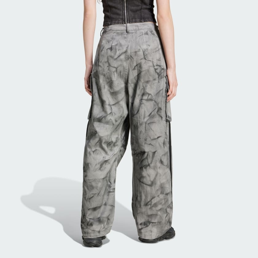 Shop Adidas Originals Camouflage-print Cargo Trousers In Gray