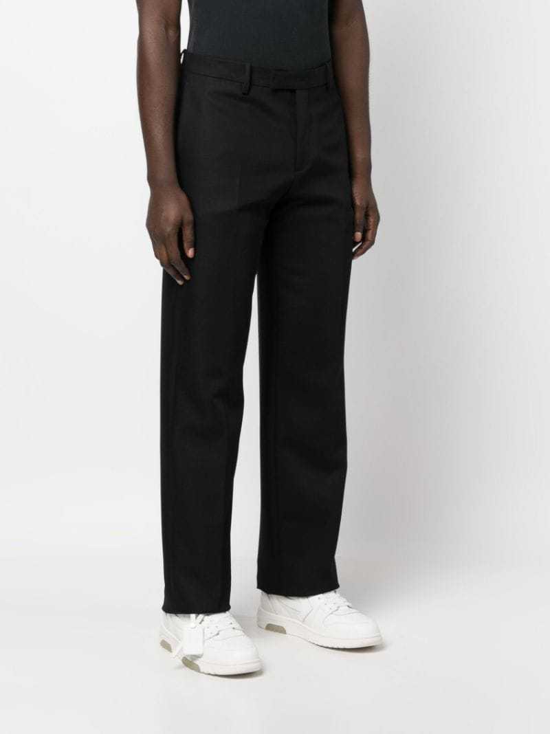 Off-white Diag Stripe Straight-leg Trousers In Black