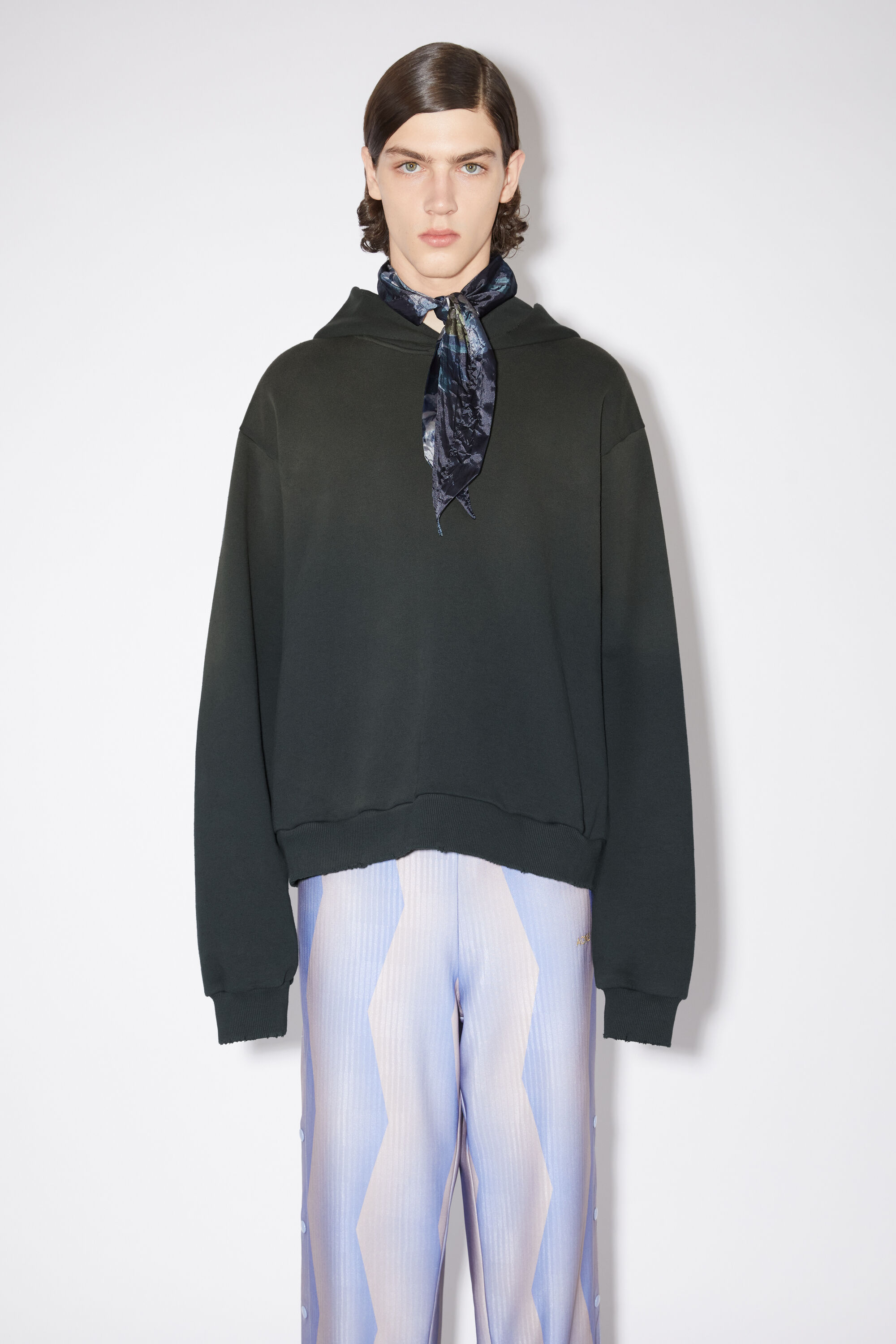 Acne Studios Logo-print Drop-shoulder Hoodie In Black
