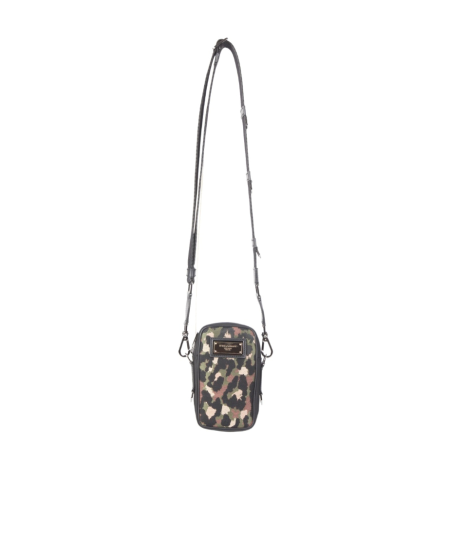 Dolce & Gabbana Camouflage-print Mini Messenger Bag In Gray