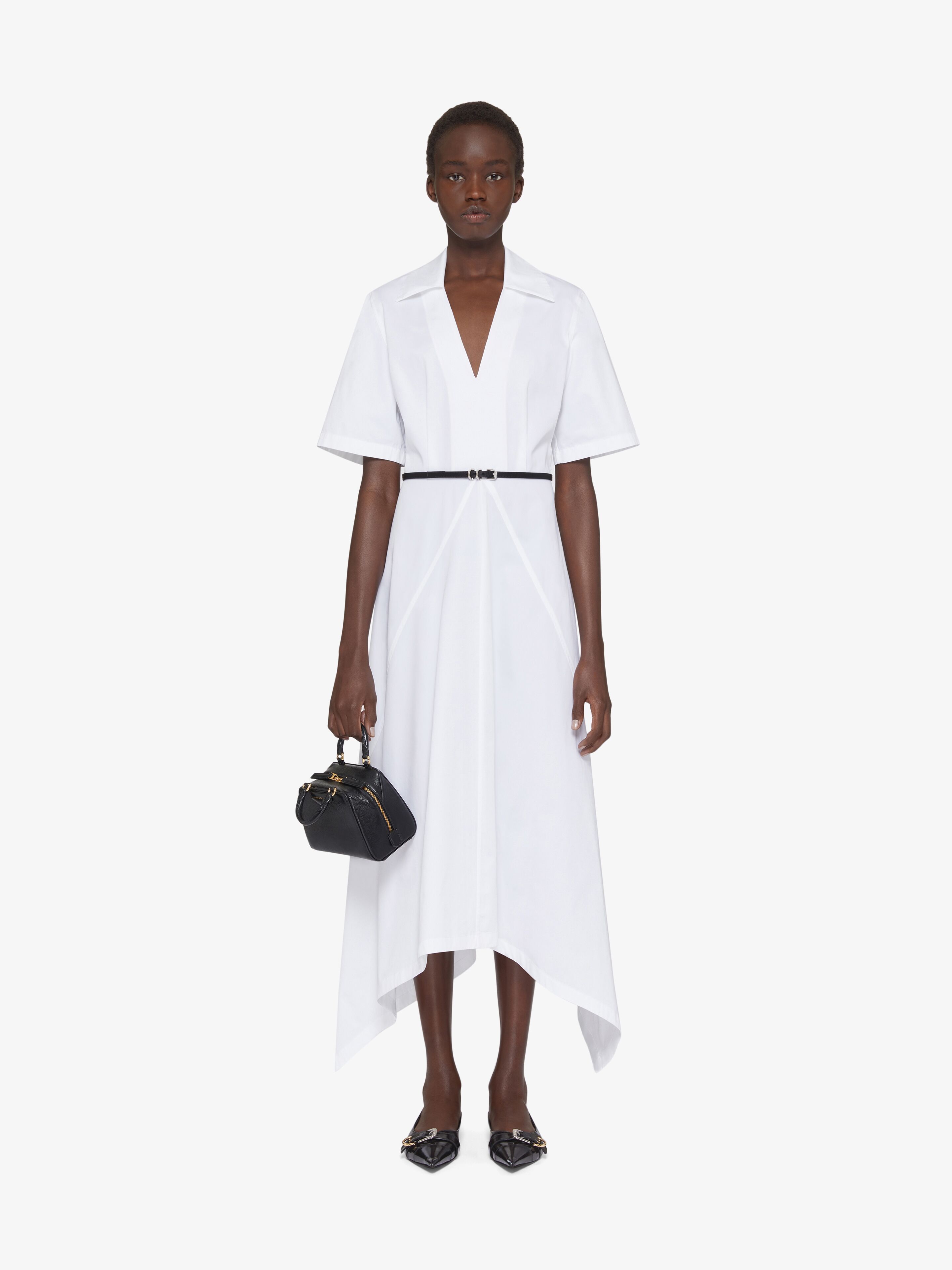 Givenchy Voyou Short-sleeved Dress In White