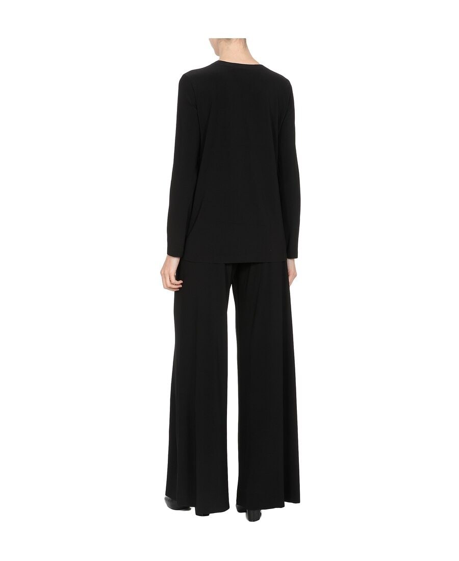 Shop Norma Kamali Black Round Neck Blouse