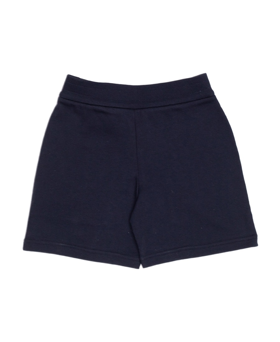 Moncler Logo-patch Cotton Shorts In Blue