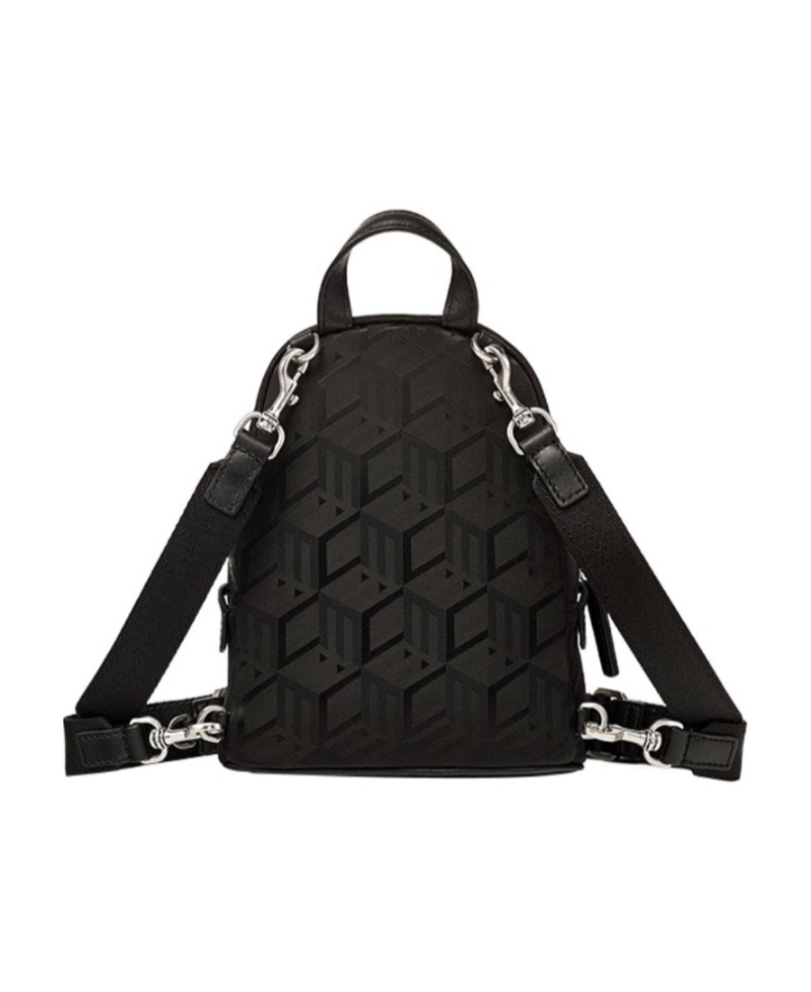 Mcm Logo Backpack In Black