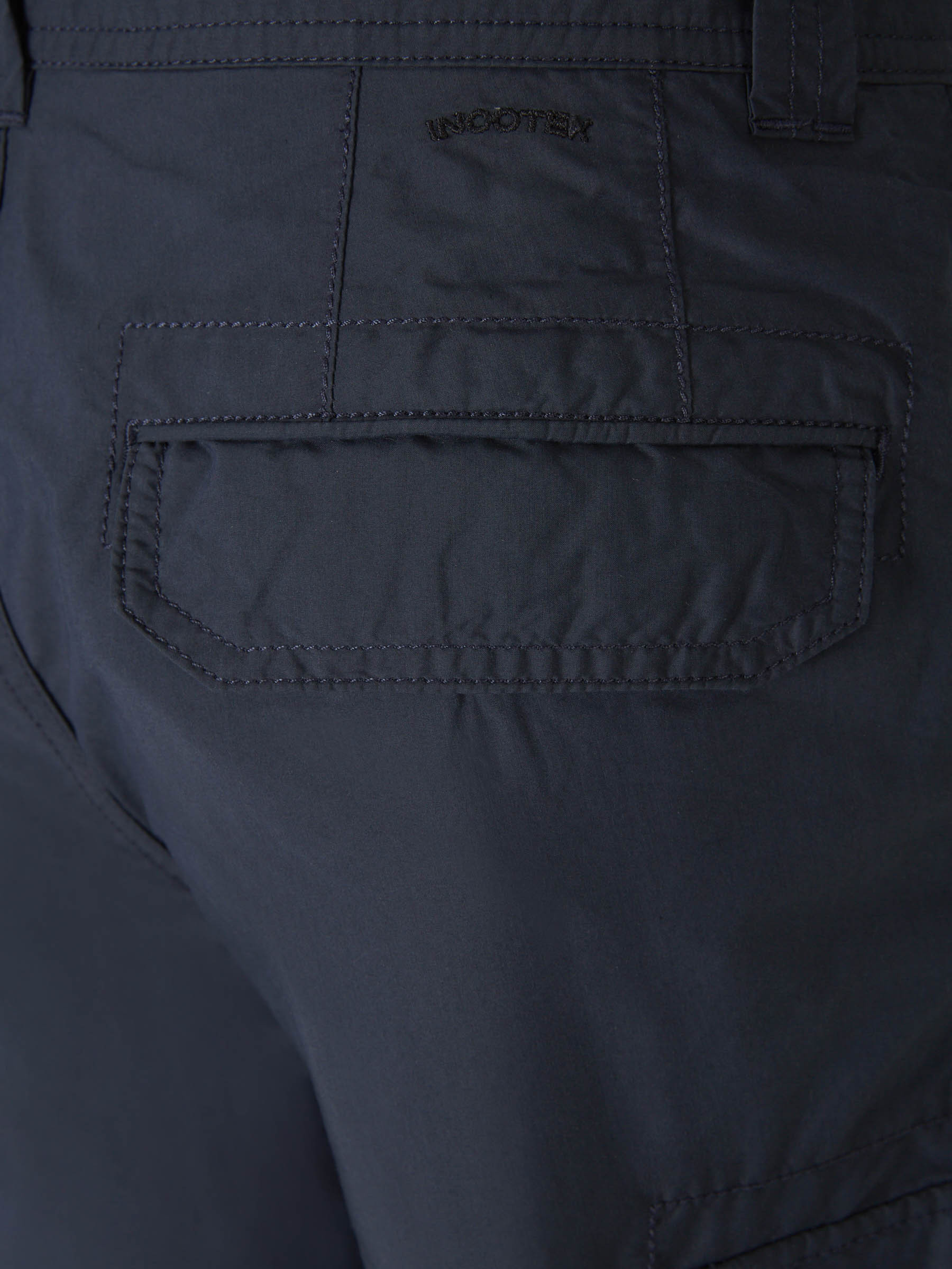 Incotex Cargo Flannel Trousers In Black
