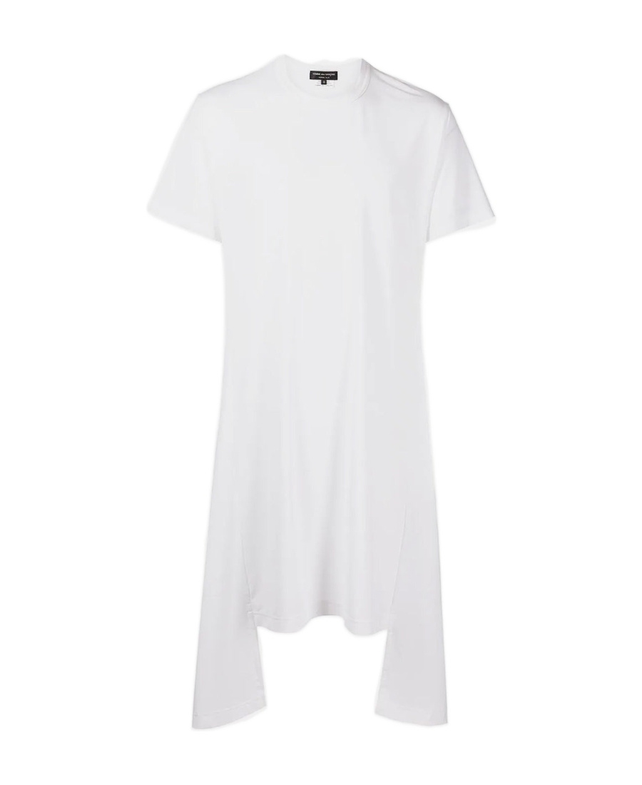 Comme Des Garçons Printed Asymmetrical T-shirt In White