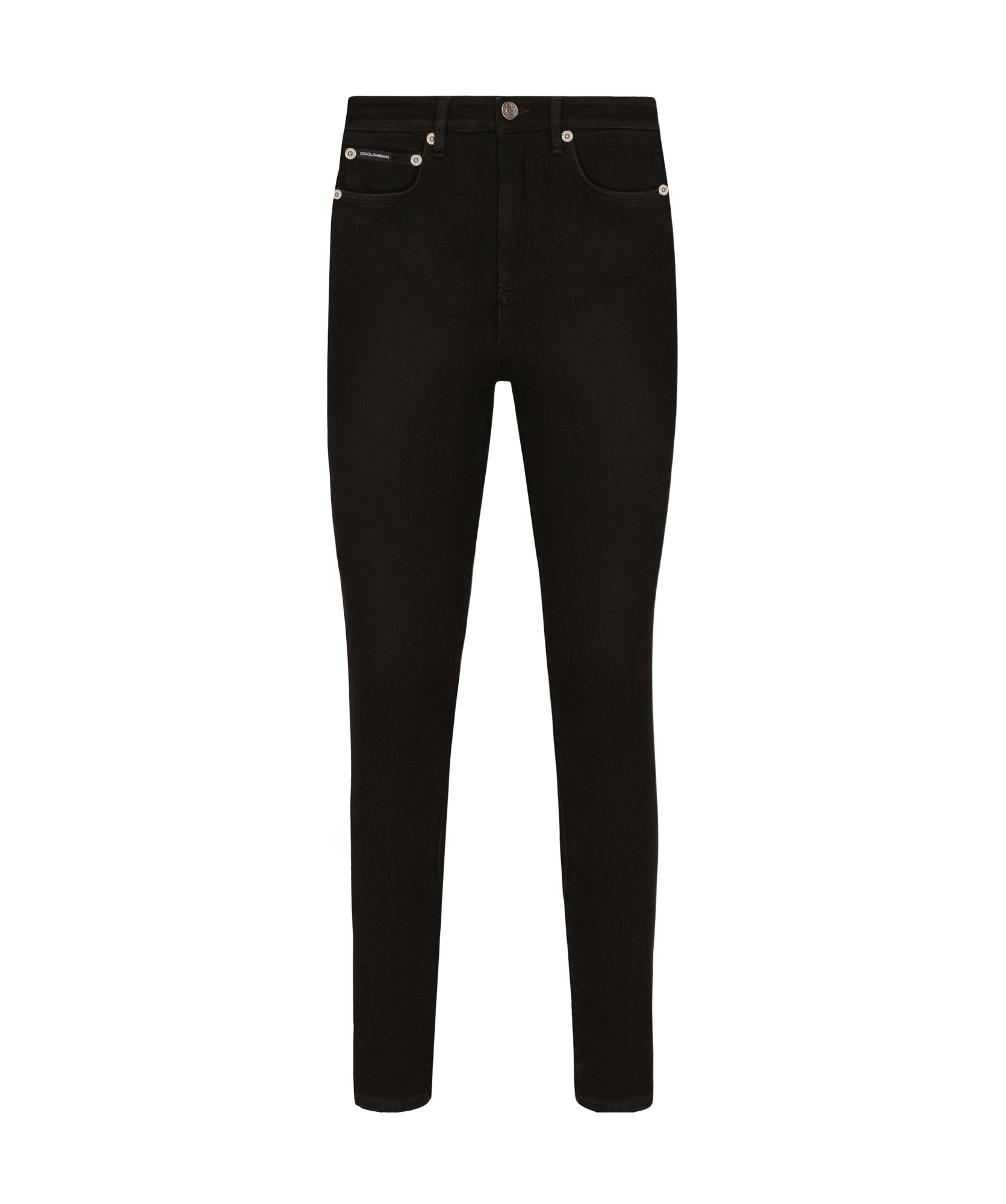 Dolce & Gabbana Logo Denim Pants In Black