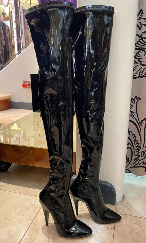 Saint Laurent Aylah Over-the-knee Boots In Black