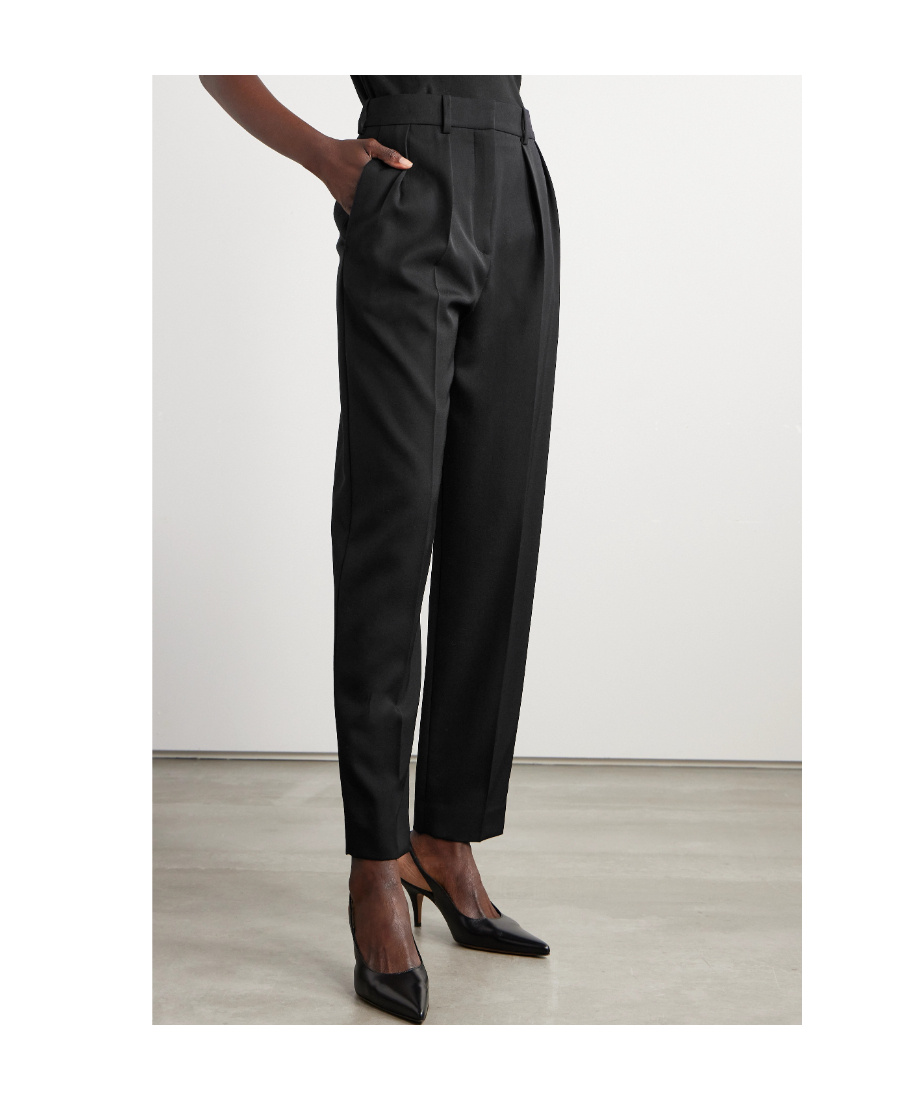 The Row High-waisted Casual Pants In Black