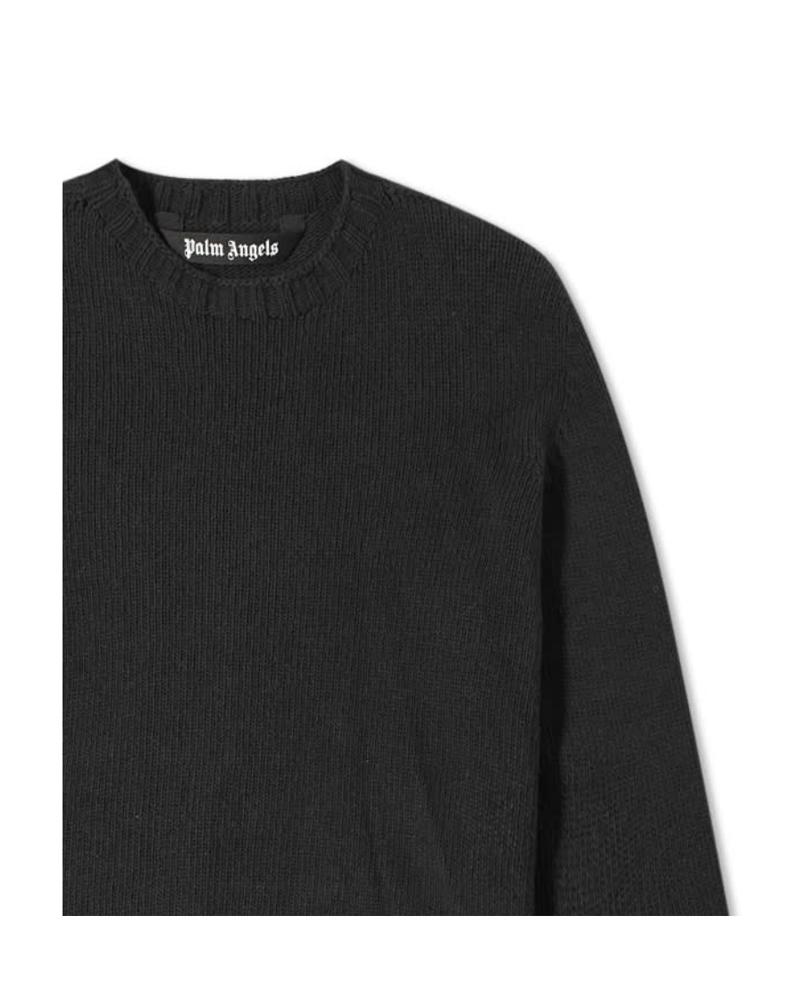PALM ANGELS PALM ANGELS LOGO INTARSIA KNITTED JUMPER