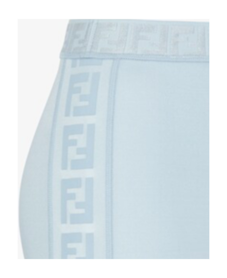 Fendi Ff Logo Leggings In Blue