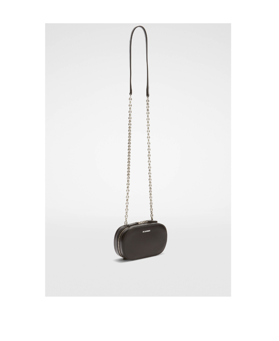 Jil Sander Smooth-leather Mini Crossbody Bag In Black