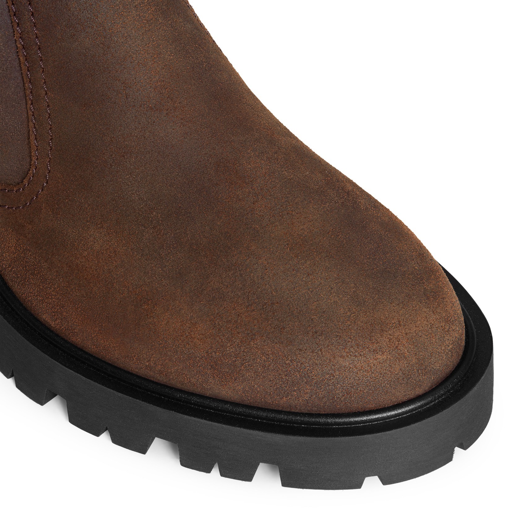 Celine Margaret Chelsea Boot In Waxed Suede Calfskin In Multi