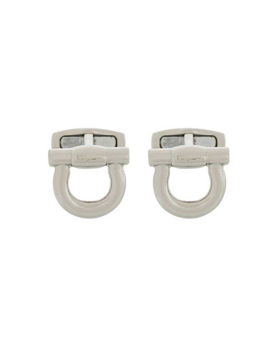 Ferragamo Gancio Cufflinks In Gray