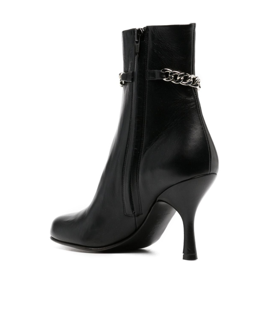 Jw Anderson Round-head Short Boots In Black