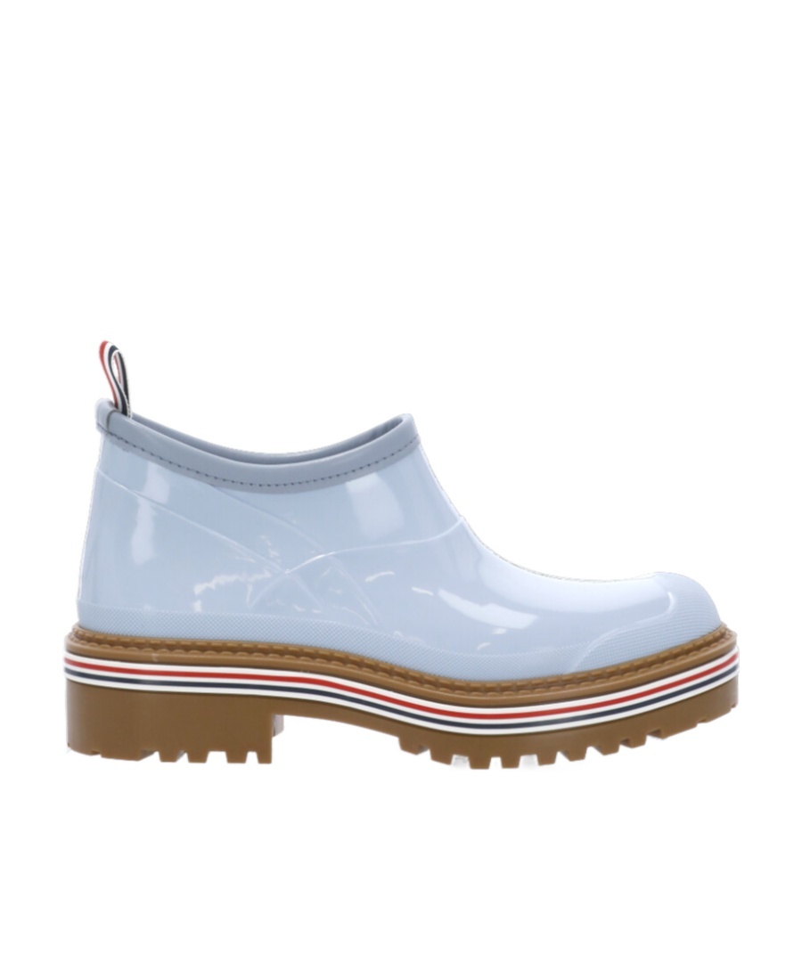 Thom Browne Round Toe Slip-on Boots In Blue