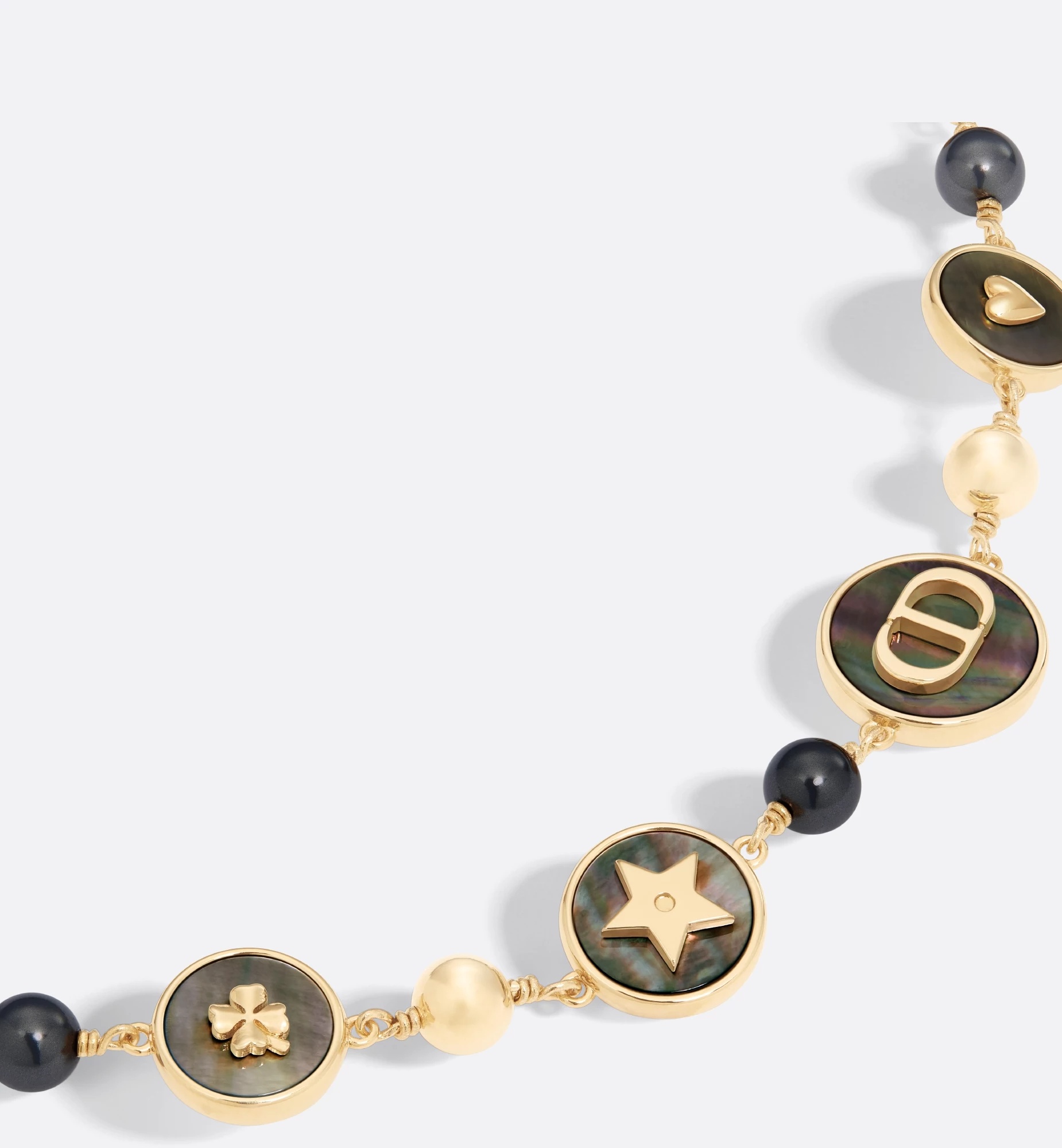 Dior Women D-luck Metal Necklace With Gold Finishes In Gold