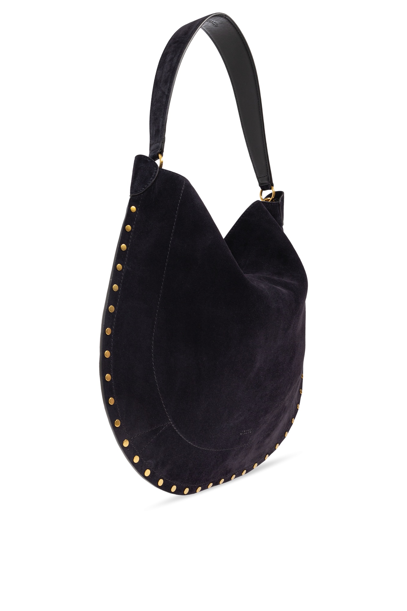 Isabel Marant Oskan Soft Medium Suede Shoulder Bag In Black
