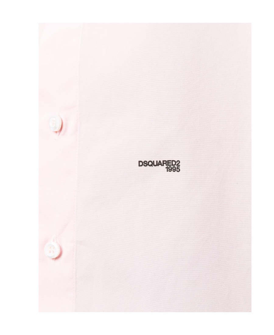 Dsquared2 Logo-print Long-sleeve Shirt In Pink