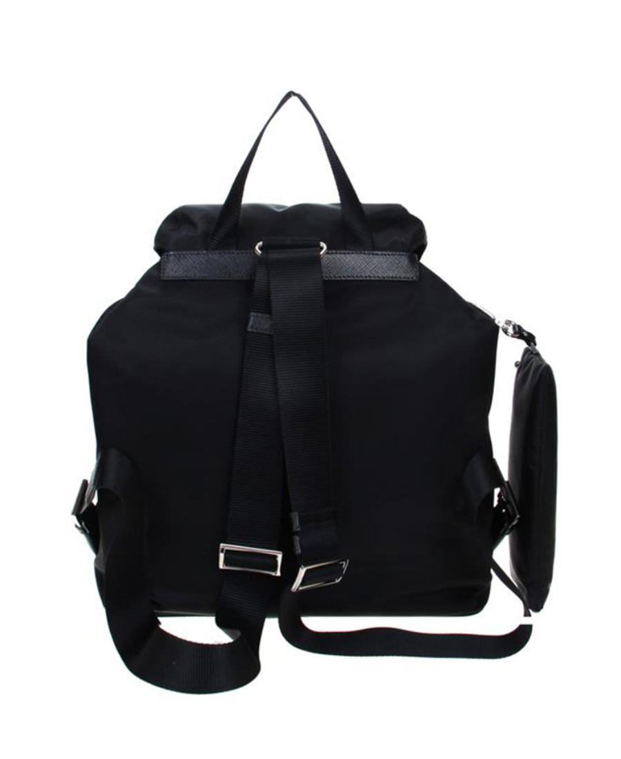 Prada Medium Re-nylon Backpack In Black
