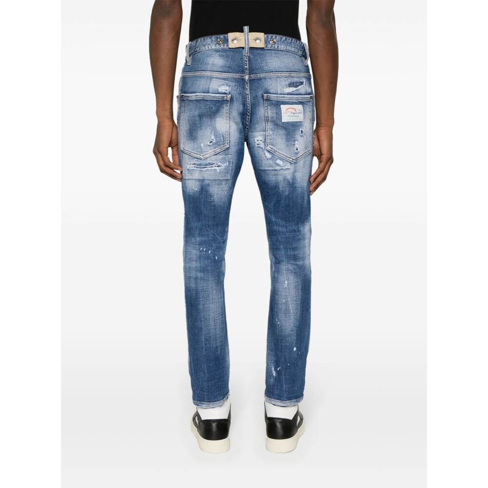 Dsquared2 Dsquared Men Stretch Denim Skater Jeans In Blue