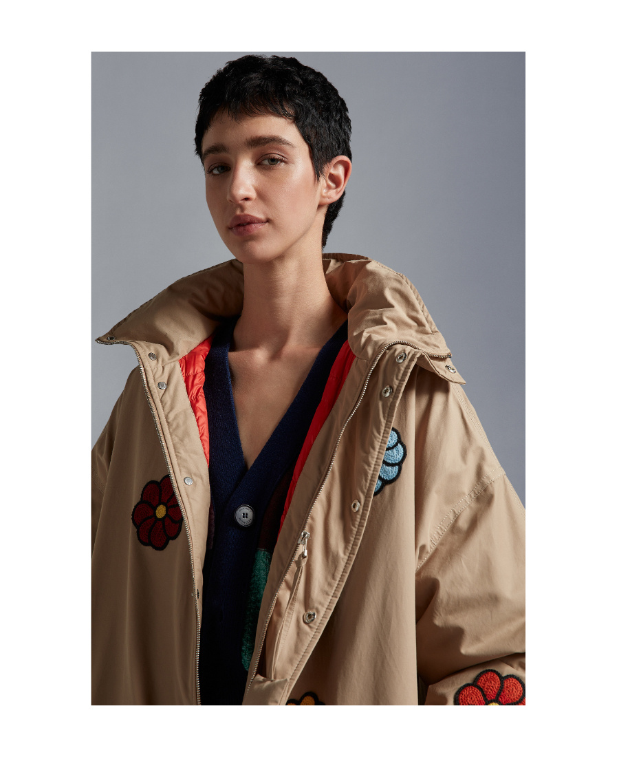 Moncler Delamont Short Style Down Jacket In Nude