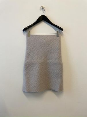 Rick Owens Fine-knit Virgin Wool Cowl Scarf In Gray