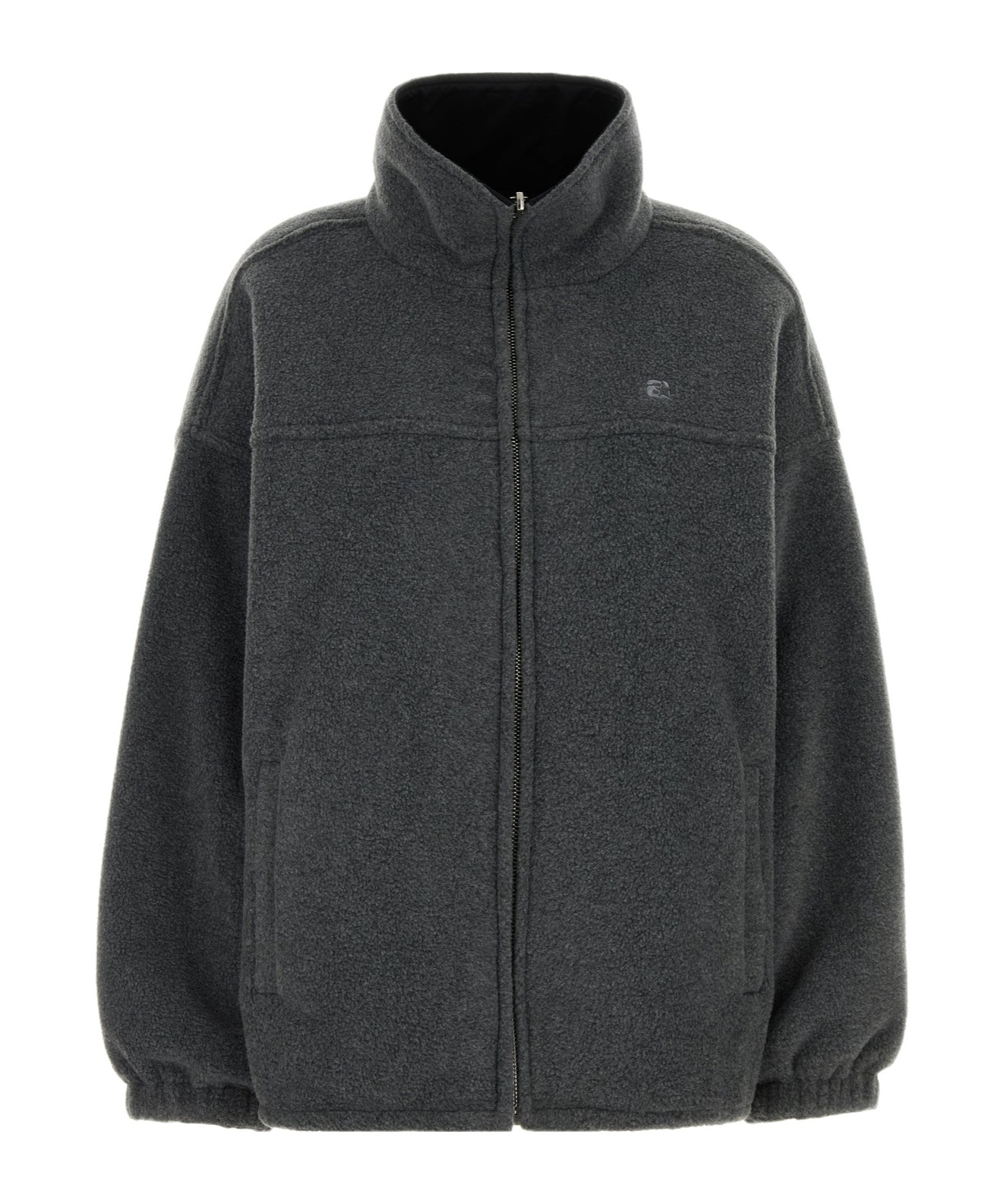 Alexander Wang Reversible Funnel Track Jacket In Gray