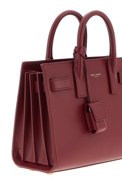 Saint Laurent Sac De Jour Shoulder Bag In Burgundy